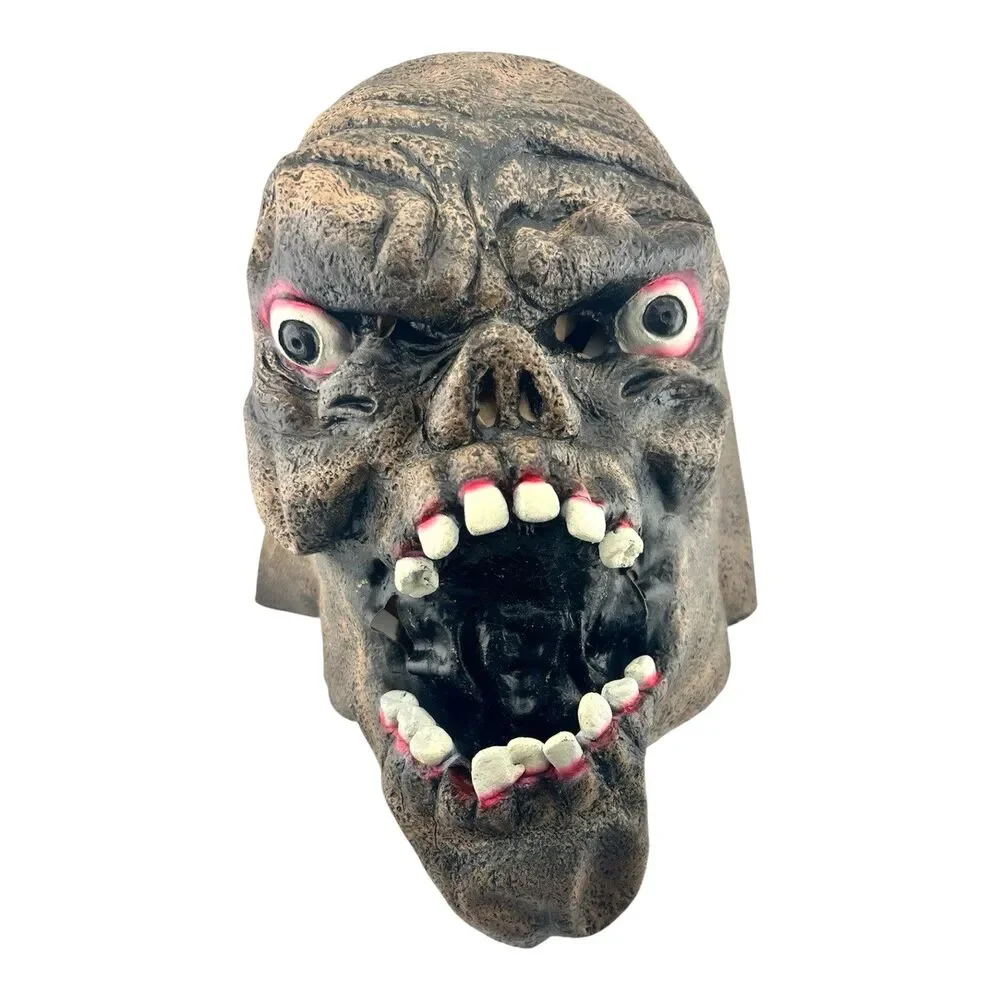VTG 1997 Cesar Halloween Mask Vinyl Monster Skull Zombie Ghoul Horror Rare 90s